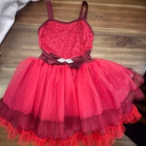 Sparkling Red Tutu Dress for Kids
